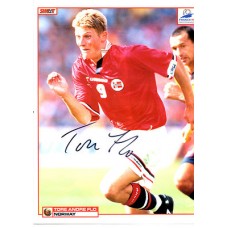 Signed picture of Tore Andre Flo the Norway footballer
